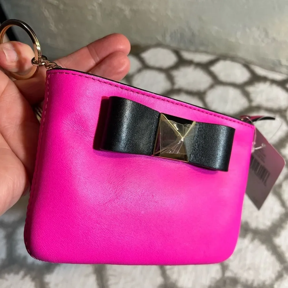 Kate Spade Pink Bow Key chain Wallet/ Lucie Bow